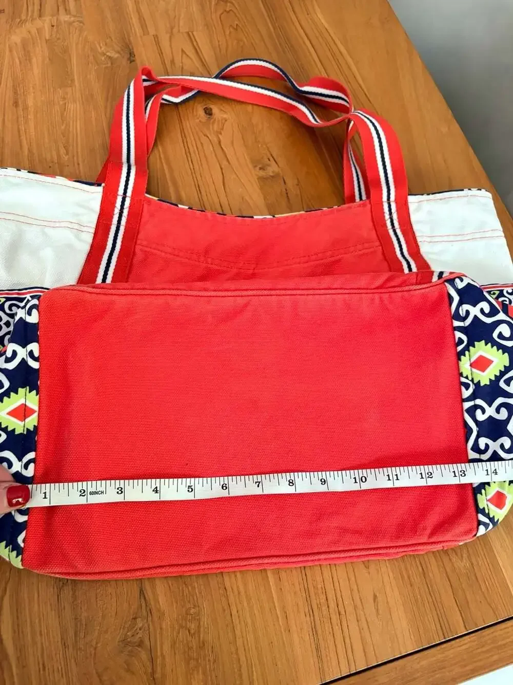 Vera Bradley Sun Valley Pattern Canvas Tote Bag